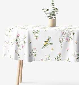 Goldea oválný ubrus 100% bavlněné plátno - život v přírodě 140 x 220 cm