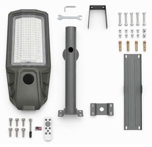 LED Stm. poul. lampa se senz. a solár. pan. KOBRA 400W/24000 mAh IP65 antr. + DO
