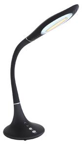 GLOBO Stolní LED flexibilní lampa PATTAYA, 10W, stmívatelná, teplá-studená bílá, černá 58271B
