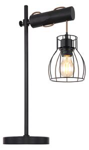 GLOBO Stolní skandinávská lampa MINA, 1xE27, 40W, černá 15326TNB
