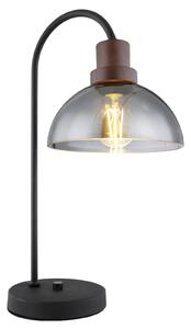 GLOBO Stolní lampa SALSA, 1xE27, 60W, kouřové sklo 15562T
