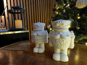 VOJA HOME Louskáček voják z modifikované pryskyřice bílý vysoký 12,5cm