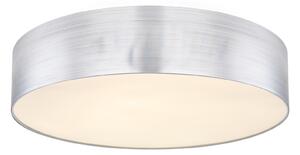 GLOBO Stropní LED moderní přisazené osvětlení SINNI, 40W, teplá bílá-studená bílá, 60cm, kulaté, stříbrné 15365D1