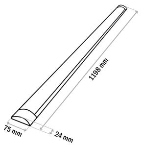 LED Podlinkové svítidlo QTEC LED/36W/230V 120 cm černá