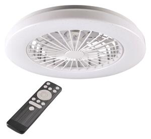 LED Stmívatelné stropní svítidlo s ventilátorem LIBYA LED/48W/230V 3000-6500K+DO