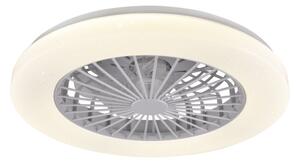 LED Stmívatelné stropní svítidlo s ventilátorem LIBYA LED/48W/230V 3000-6500K+DO