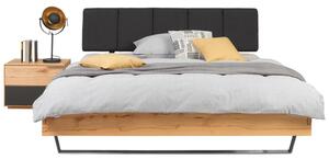 POSTEL, 180/200 cm, dřevo, textil, antracitová, barvy buku Valnatura - Manželské postele
