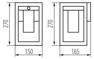 Kanlux 34982 - Venkovní nástěnné svítidlo se senzorem VIMO 1xE27/15W/230V IP44