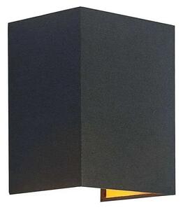 Lindby - Lukani Nástěnné Svítidlo Black/Gold/Nickel