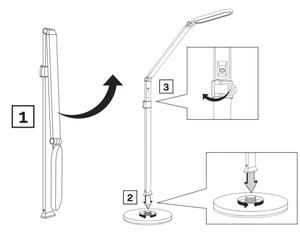 LED Stmívatelná dotyková stojací lampa FERRARA LED/13W/230V 3000/4000/6000K bílá
