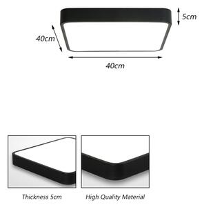 Brilagi - LED Stropní svítidlo POOL SQUARE LED/36W/230V 40x40 cm černá
