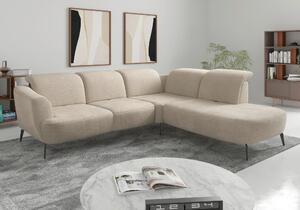 ROHOVÁ SEDAČKA, textil, pískové barvy Sit & More - Sedací soupravy, Online Only