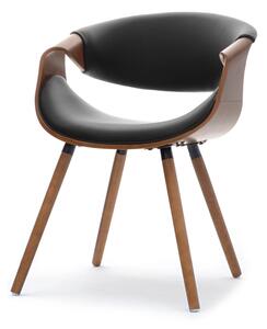 Designová jídelní židle SAROLTA - ořech / černá 1