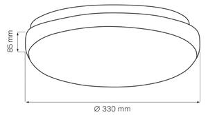 Stropní svítidlo BOGDAN 2xE27/20W/230V pr. 33 cm bílá