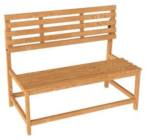 OUTSUNNY Dvojmístná zahradní lavice dřevěná nosnost 240 kg 110 x 61 x 89 cm teakové dřevo