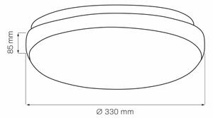 Stropní svítidlo BENEDYKT 2xE27/20W/230V pr. 33 cm černá
