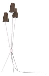 Stojací lampa TREFOT 3xE14/15W/230V hnědá/krémová