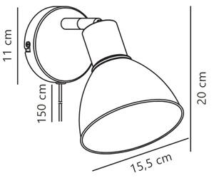 Nordlux - Nástěnné bodové svítidlo POP 1xE27/18W/230V béžová