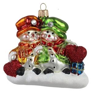Vánoční figurka sněhuláčci s dárky