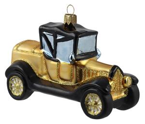 Vánoční ozdoba autíčko veterán zlatý
