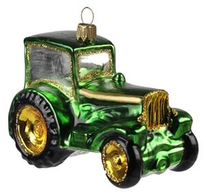 Vánoční dekorace traktor zelený