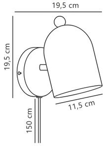Nordlux - Nástěnné bodové svítidlo GASTON 1xE27/15W/230V růžová