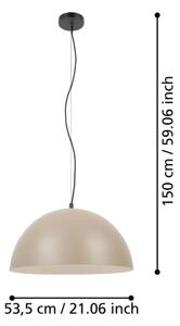 Eglo 900696 - Lustr na lanku GAETANO 1xE27/40W/230V béžová