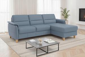 ROHOVÁ SEDAČKA, kůže, šedomodrá Sit & More - Sedací soupravy, Online Only