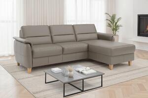 ROHOVÁ SEDAČKA, kůže, šedá Sit & More - Sedací soupravy, Online Only