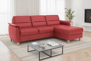 ROHOVÁ SEDAČKA, kůže, červená Sit & More - Sedací soupravy, Online Only