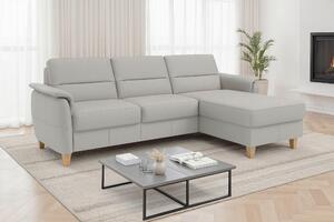 ROHOVÁ SEDAČKA, kůže, světle šedá Sit & More - Sedací soupravy, Online Only