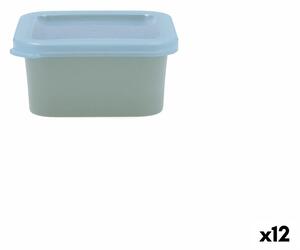 Čtvercový svačinový box s víkem Quid Inspira 200 ml Zelená Plastické (12 kusů)