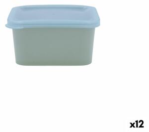 3843 Čtvercový svačinový box s víkem Quid Inspira 430 ml Modrý Plastické (12 kusů)