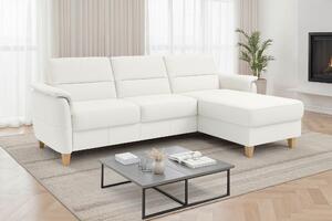 ROHOVÁ SEDAČKA, kůže, bílá Sit & More - Sedací soupravy, Online Only