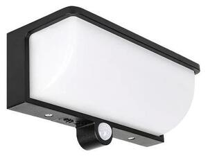 LED Solární nástěnné svítidlo se senzorem LED/3W/3,7V IP54 1500 mAh černá