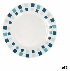 Talíř na zákusky Quid Simetric Modrý Keramický 19 cm (12 kusů)
