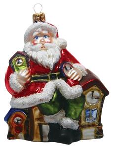 Vánoční figurka Santa s hodinami