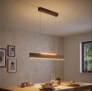 Eglo 39346 - LED Lustr na lanku CLIMENE LED/17W/230V + LED/4,2W ořech