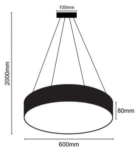 LED Lustr na lanku LED/35W/230V 4000K pr. 60 cm