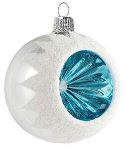 Vánoční ozdoba bílá s modrým reflektorem