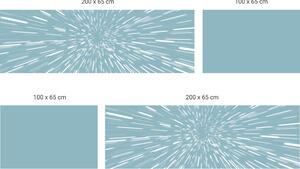 FUGU Ochrana zdi za postel - Skok do hyperprostoru turquoise Varianta ochrany zdi: Delší strana postele 200x65 + čelo 100x65 cm