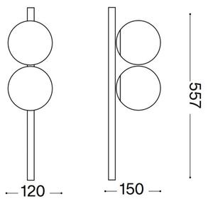 Ideal Lux - LED Stropní svítidlo BINOMIO 2xG9/3W/230V černá