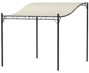 OUTSUNNY Kovová pergola s plátěnou střechou volně stojící 298 x 248 cm krémová