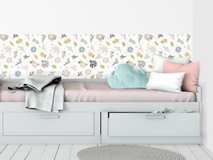 FUGU Tapeta za postel - Kytičky Varianta ochrany zdi: Delší strana postele 200x65 cm