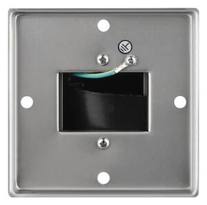 Solight PG11 - Venkovní zásuvkový sloupek 2Z 230V IP44 matný chrom hranatý