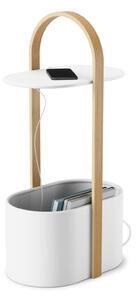 Umbra, Kompaktní odkládací stolek s úložným místem Umbra Bellwood | bílá, přírodní