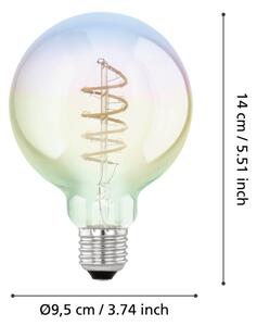 LED Stmívatelná žárovka VINTAGE G95 E27/4W/230V 2000K - Eglo 110207
