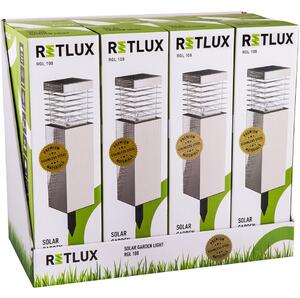 Retlux RGL 108 Solární zapichovací svítidlo nerez, 1x LED teplá bílá