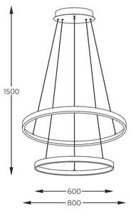 Zuma Line 2023200-BK - LED Lustr na lanku BRENO LED/60W/230V 3000/4000/6000K