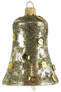 Zvonek zlatý s posypem a flitry